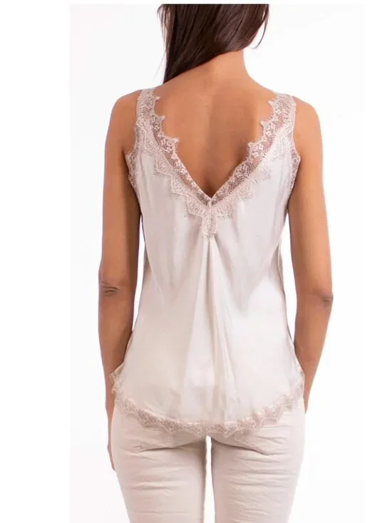 GIGI MODA DEMI CAMI LACE IN CREAM O/S - Picture 6 of 7